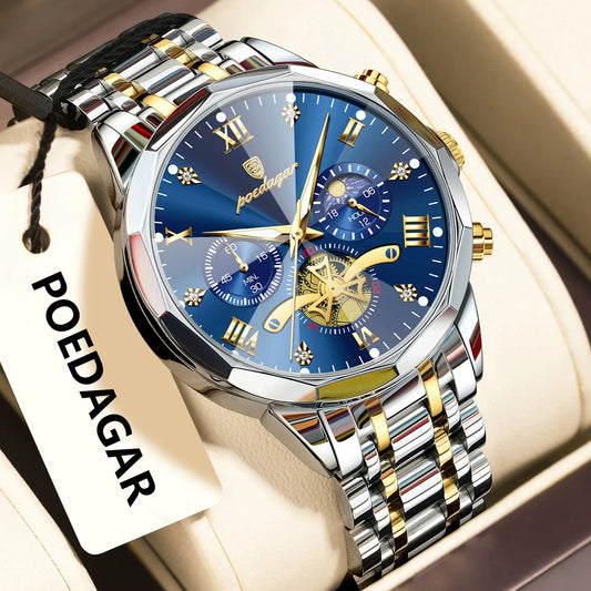 POEDAGAR Luxury Waterproof Chronograph Watch