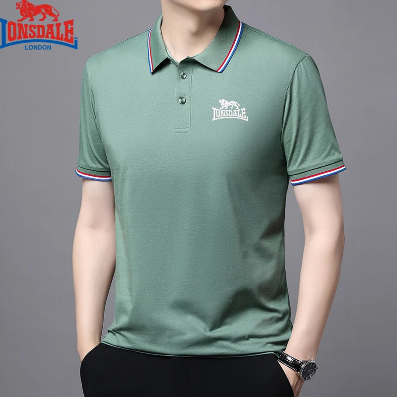 Men’s Summer Polo Shirt – Embroidered, Short Sleeve, Business Casual