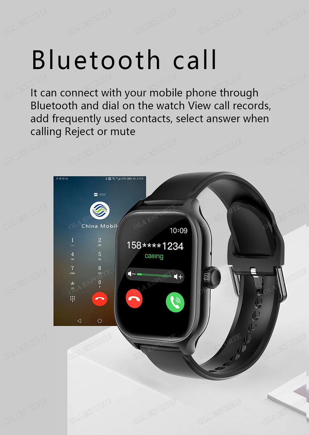 New 1.83” Smartwatch for Xiaomi – Bluetooth Call & Sports Mode