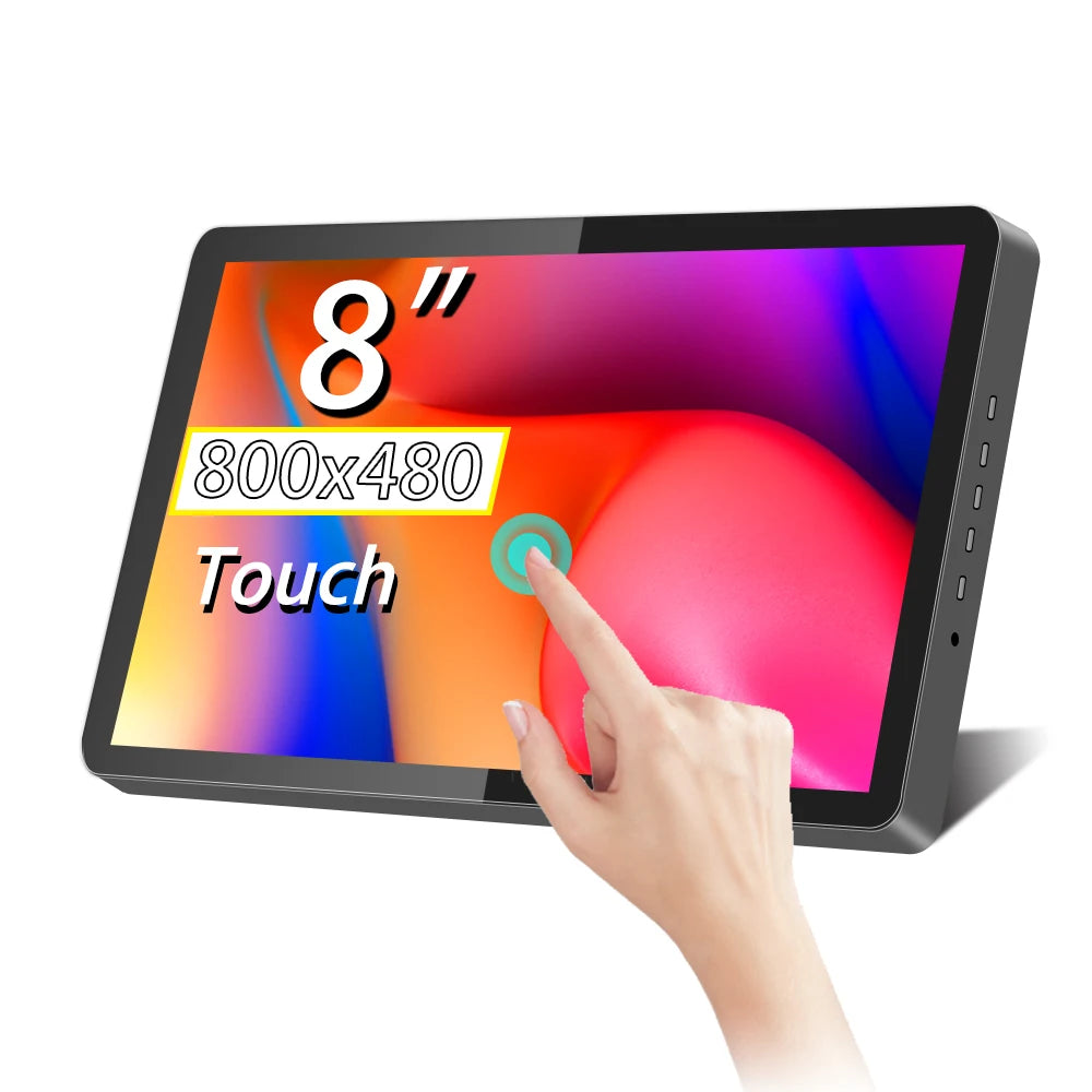 8/7” Touchscreen Portable Monitor – 1024x600 60Hz HDMI for PC & Laptop