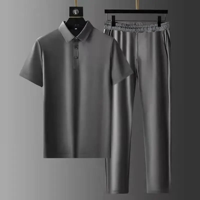 Men Sets Turn Down Collar Shirts