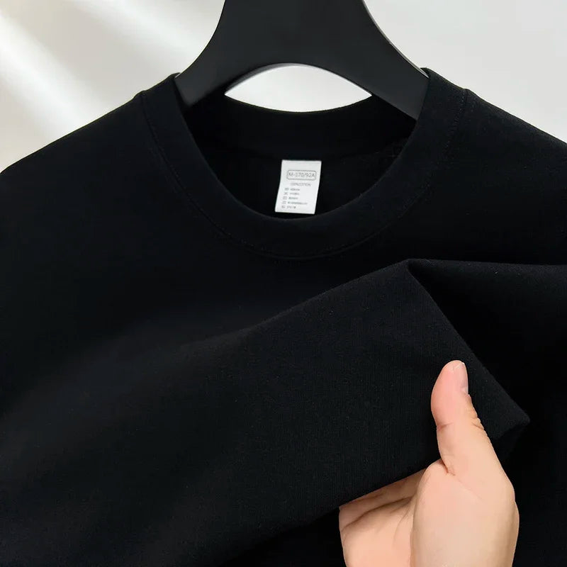 Men’s 100% Cotton Summer Short Sleeve Round Neck T-Shirt – Breathable