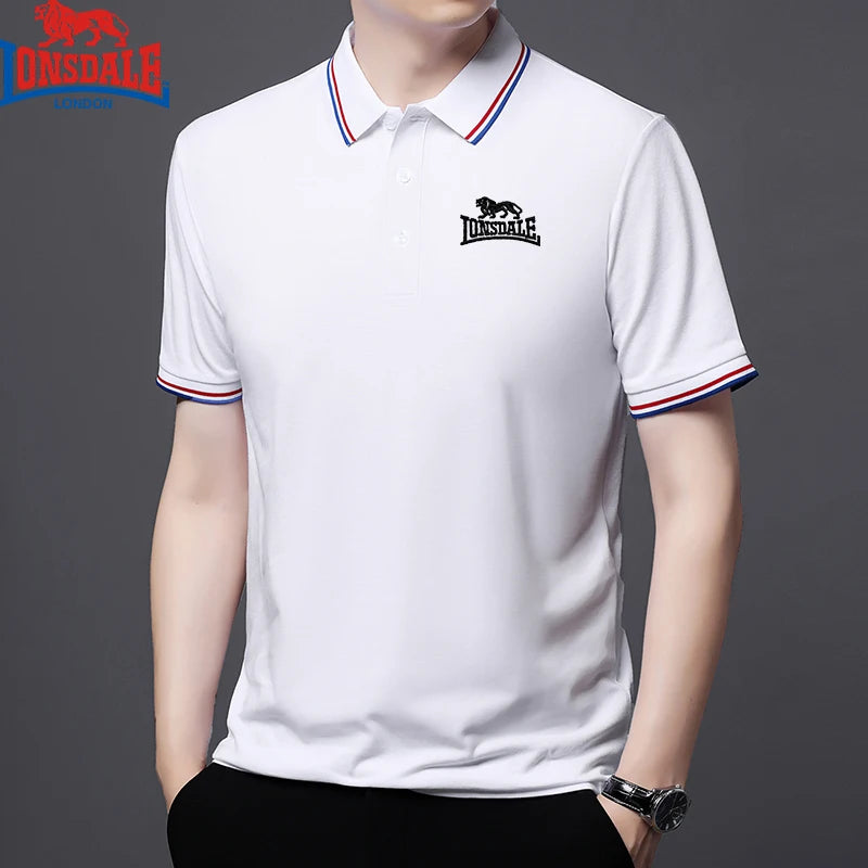 Men’s Summer Polo Shirt – Embroidered, Short Sleeve, Business Casual