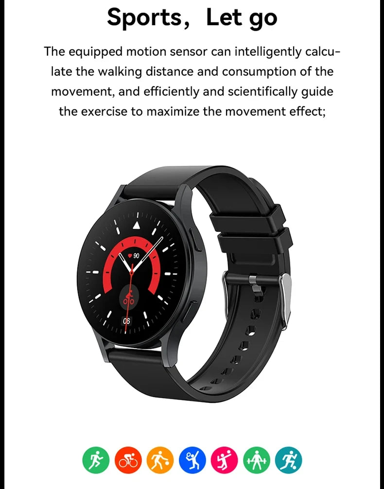 LAXASFIT Bluetooth Smartwatch 1.32” – Sporty Health Tracker for Men & Women
