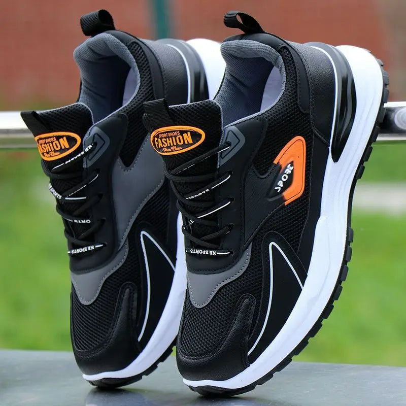 Men’s Running Shoes – Breathable Mesh Thick-Soled Casual Sports Sneakers
