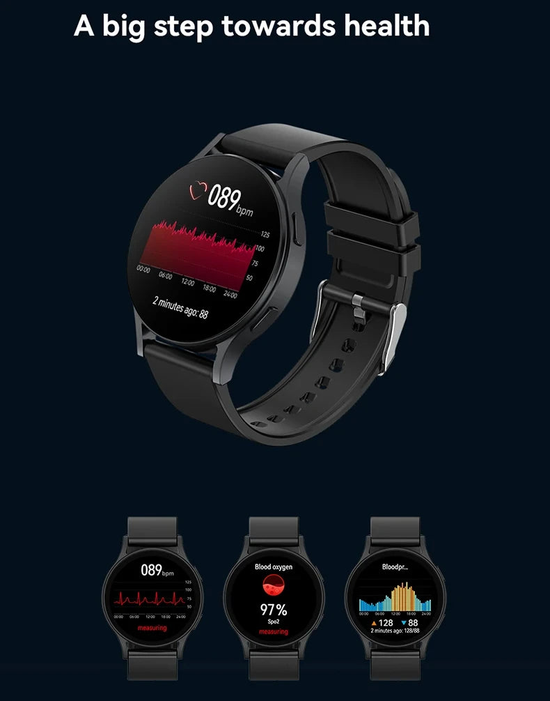 LAXASFIT Bluetooth Smartwatch 1.32” – Sporty Health Tracker for Men & Women