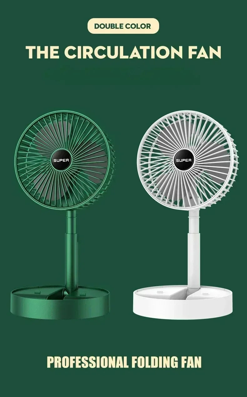Mini Desktop Foldable USB Fan – Portable Low-Noise Electric Fan