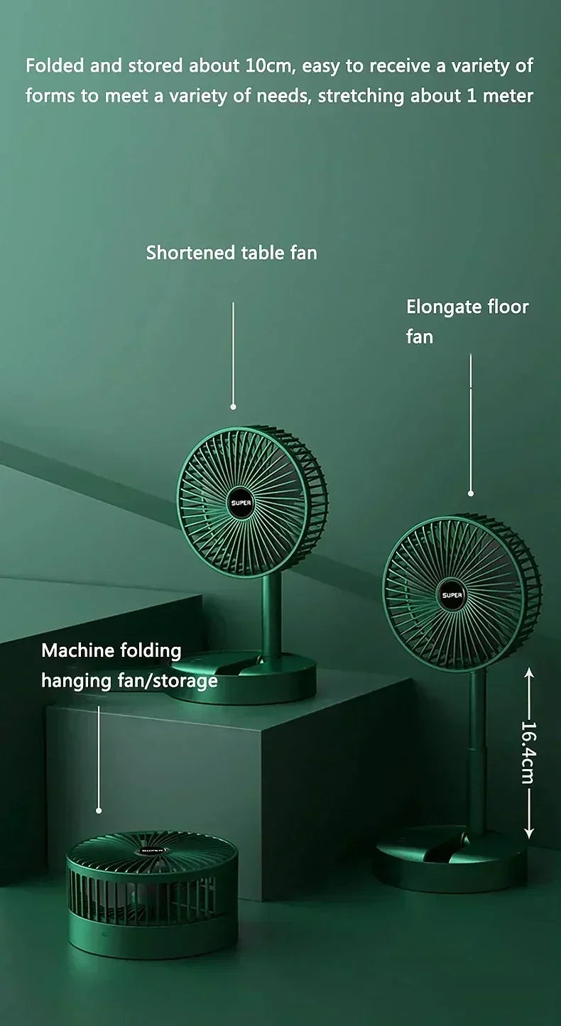 Mini Desktop Foldable USB Fan – Portable Low-Noise Electric Fan