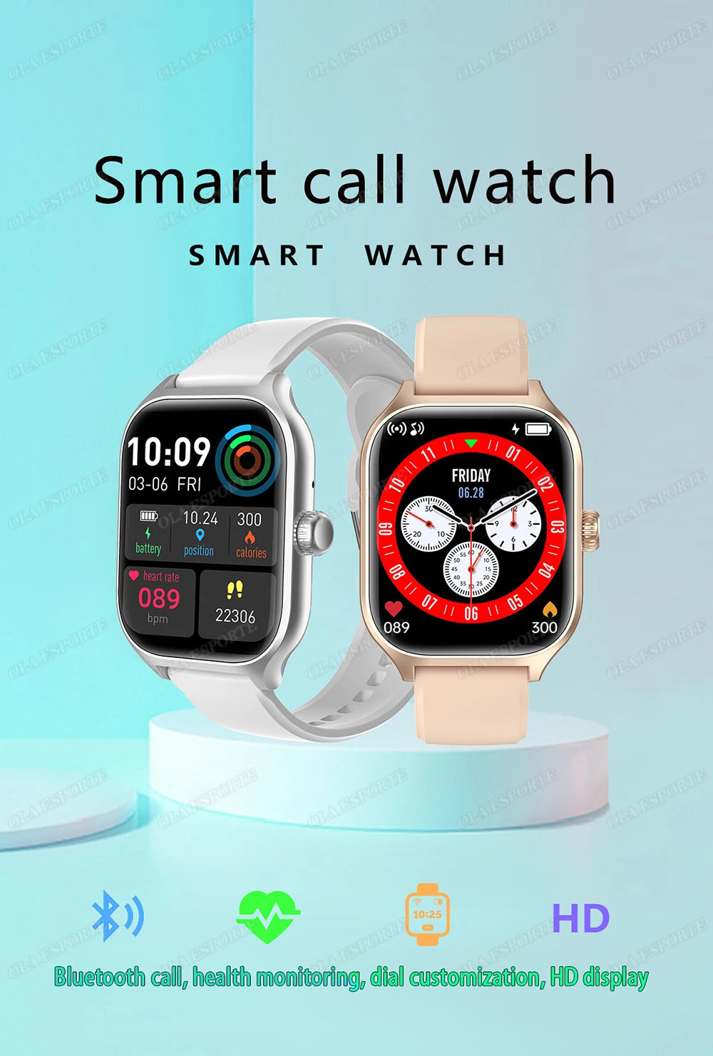 New 1.83” Smartwatch for Xiaomi – Bluetooth Call & Sports Mode