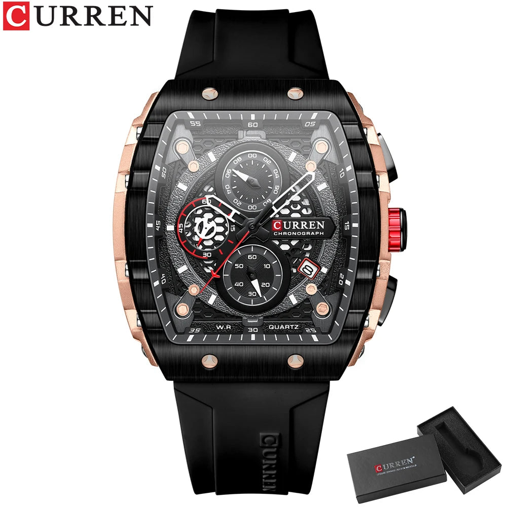 CURREN Luxury Men’s Square Quartz Watch