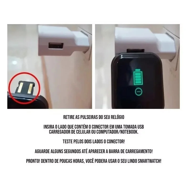 D20 Smartwatch for Men & Women – Fitness Tracker Heart Rate Monitor