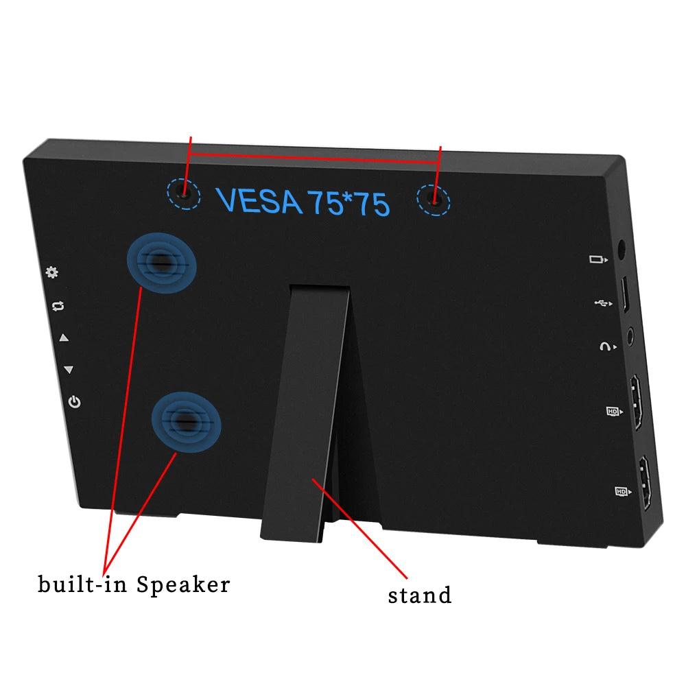 8/7” Touchscreen Portable Monitor – 1024x600 60Hz HDMI for PC & Laptop