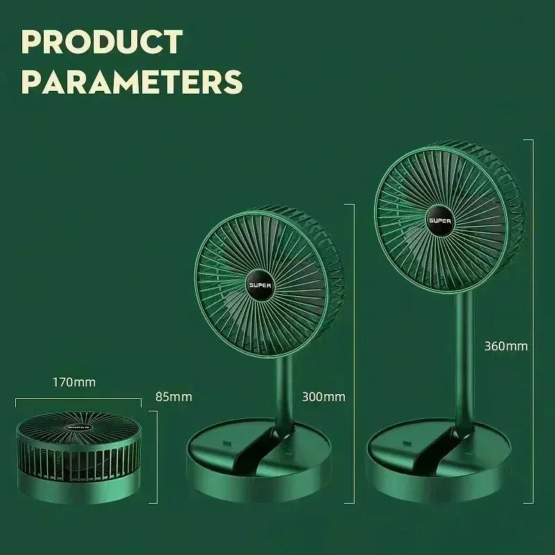 Mini Desktop Foldable USB Fan – Portable Low-Noise Electric Fan
