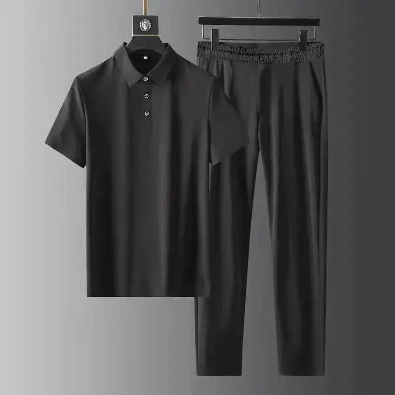 Men Sets Turn Down Collar Shirts