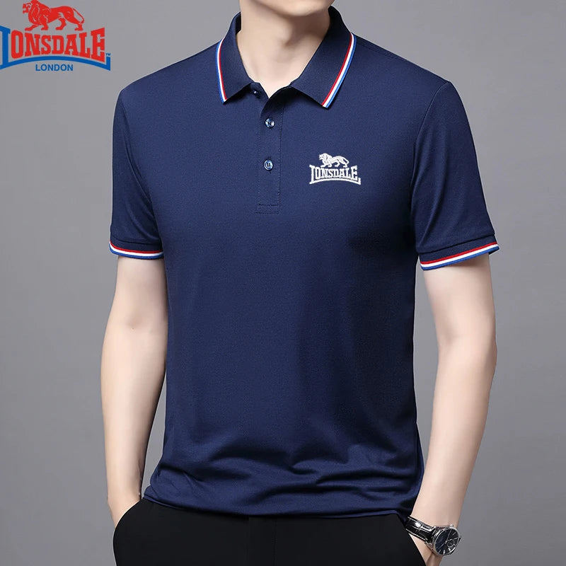 Men’s Summer Polo Shirt – Embroidered, Short Sleeve, Business Casual