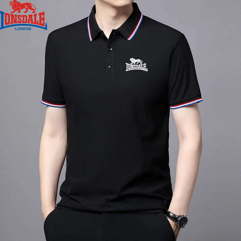 Men’s Summer Polo Shirt – Embroidered, Short Sleeve, Business Casual