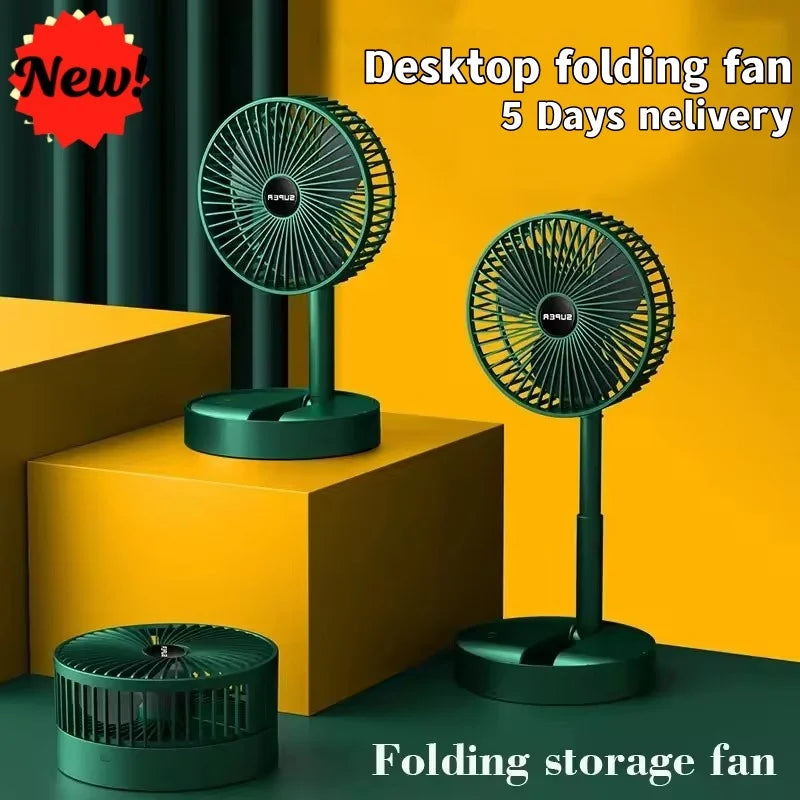 Mini Desktop Foldable USB Fan – Portable Low-Noise Electric Fan